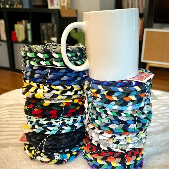 Set of Four Braided Coasters - Picture 10 of 15